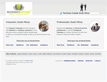Tablet Screenshot of insurancegateway.co.za